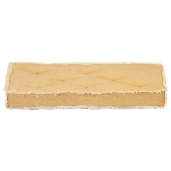 vidaXL Cuscino per Divano in Pallet Giallo 73x40x7 cm