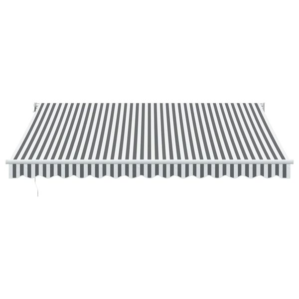 vidaXL Tenda Retrattile Antracite e Bianca 4x3 m Tessuto e Alluminio