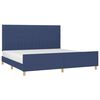 vidaXL Giroletto senza Materasso Blu 200x200 cm in Tessuto
