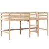 vidaXL Letto Soppalco con Scala e Tetto 90x190 cm Legno Massello Pino