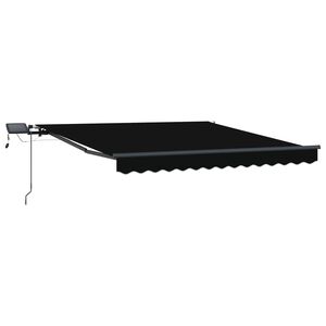 vidaXL Tenda Retrattile Nero 300 x 250 cm Tessuto