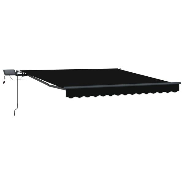 vidaXL Tenda Retrattile Nero 300 x 250 cm Tessuto