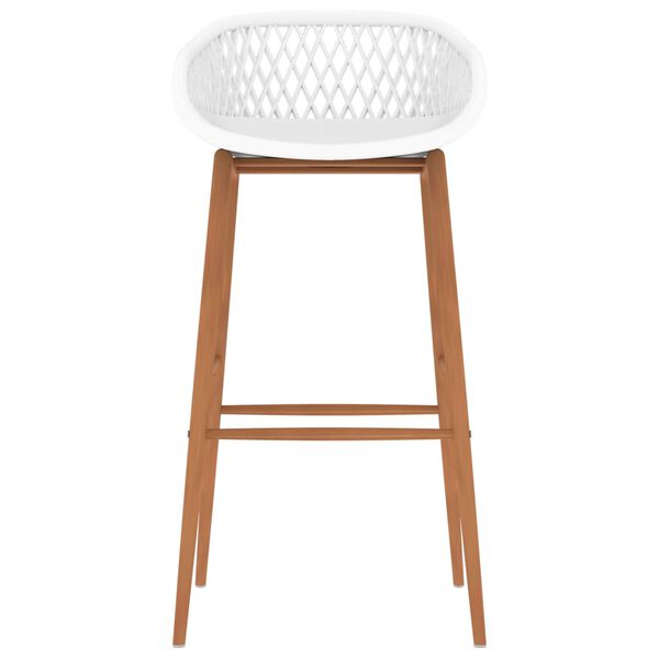 vidaXL Sgabelli da Bar 4 pz Bianchi