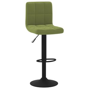 vidaXL Sgabello da Bar Verde Chiaro in Velluto