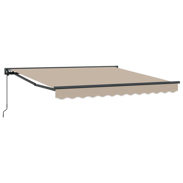 vidaXL Tenda Retrattile Beige 300 x 250 cm Alluminio e Tessuto