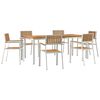 vidaXL Set da pranzo per esterni 7 pz 200 x 90 x 75 cm