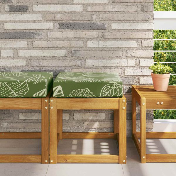 vidaXL Cuscino da Sedia Esterno Fogliame Verde 40 x 40 x 8 cm