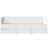 vidaXL Divano Letto con Cassetti senza Materasso Bianco 90x190 cm