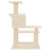 vidaXL Albero per Gatti con Tiragraffi in Sisal Crema 82,5 cm