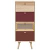 vidaXL Credenza con Cassetti 40x30x95 cm in Legno Multistrato