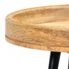 vidaXL Set Tavolini 3 pz in Legno Massello di Mango e Acciaio