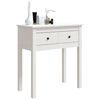 vidaXL Tavolo Consolle Bianco 70x35x75 cm in Legno Massello di Pino