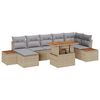 vidaXL Set Divano da Giardino 8 pz Beige Poly Rattan