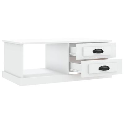 vidaXL Tavolino da Salotto Bianco 90x50x35 cm in Legno Multistrato