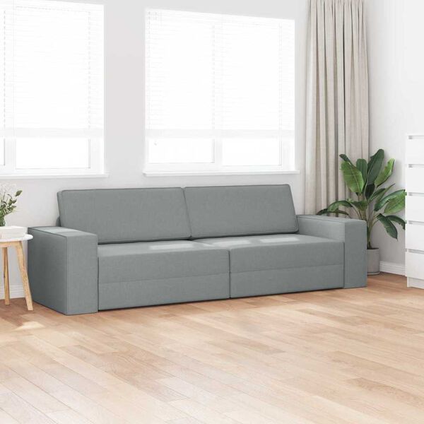 vidaXL Divano letto Grigio chiaro 245 x 78 x 77 cm Velluto