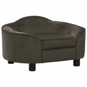 vidaXL Divano per Cani Grigio Scuro 67x47x36 cm in Peluche
