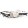 vidaXL Dormeuse Estraibile Grigia 2x(90x200) cm Legno Massello di Pino
