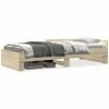 vidaXL Giroletto senza Materasso Rovere Sonoma 100x200cm in Truciolato