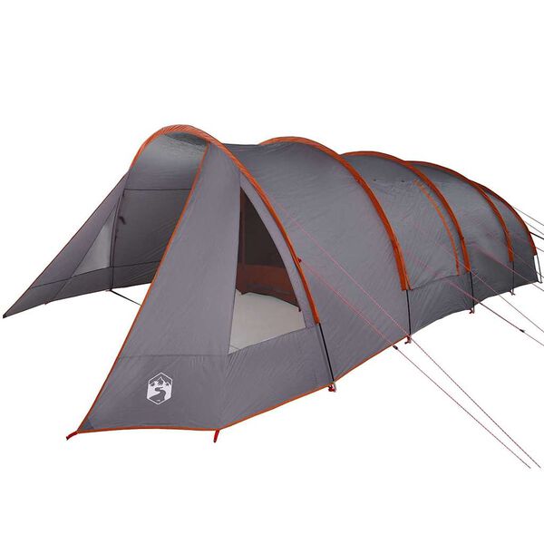 vidaXL Tenda a tunnel con tetto Grigio e arancione 778 x 356 x 210 cm