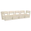 vidaXL Divano da Giardino a 4 Posti su Pallet Legno Abete Impregnato