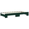 vidaXL Divano Letto Estraibile Materassi Verde Scuro 90x200 Velluto