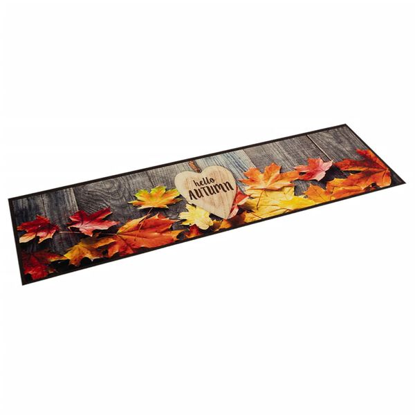 vidaXL Tappeto da Cucina Lavabile Autunno 60x300 cm in Velluto
