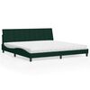 vidaXL Letto con Materasso Hanko Verde Scuro 200x200 cm Velluto
