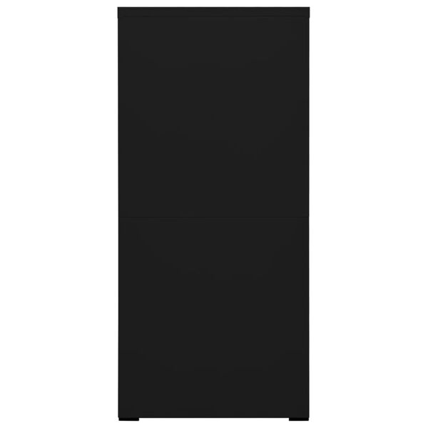 vidaXL Schedario Nero 46x62x133 cm in Acciaio