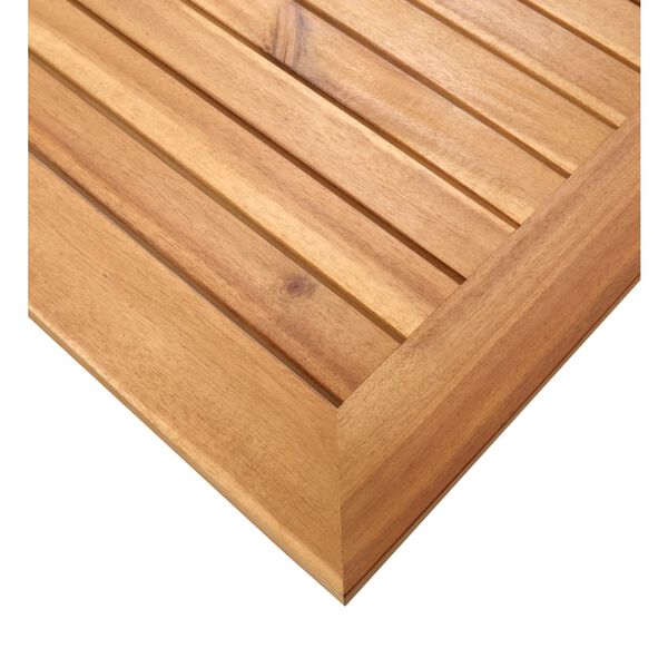 vidaXL Tavolo da Pranzo Giardino 150x150x75cm in Teak e Acciaio Inox