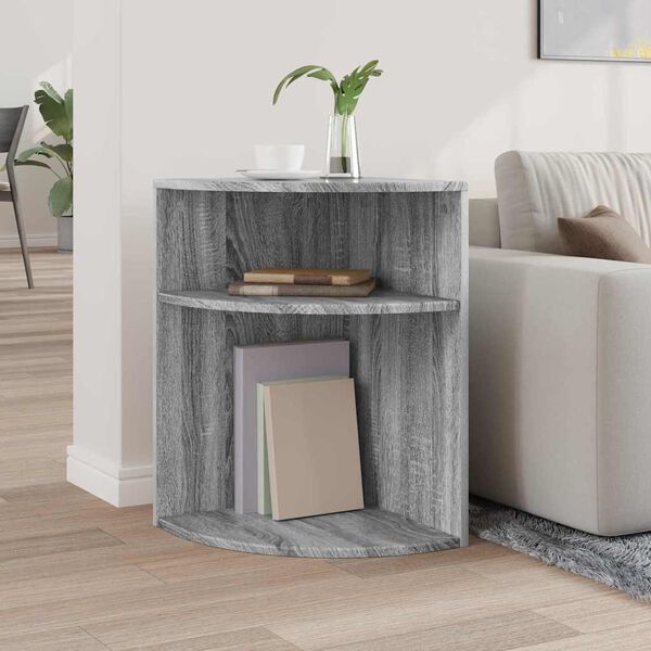 vidaXL Tavolino Grigio Sonoma 39,7 x 39,7 x 60 cm Legno multistrato