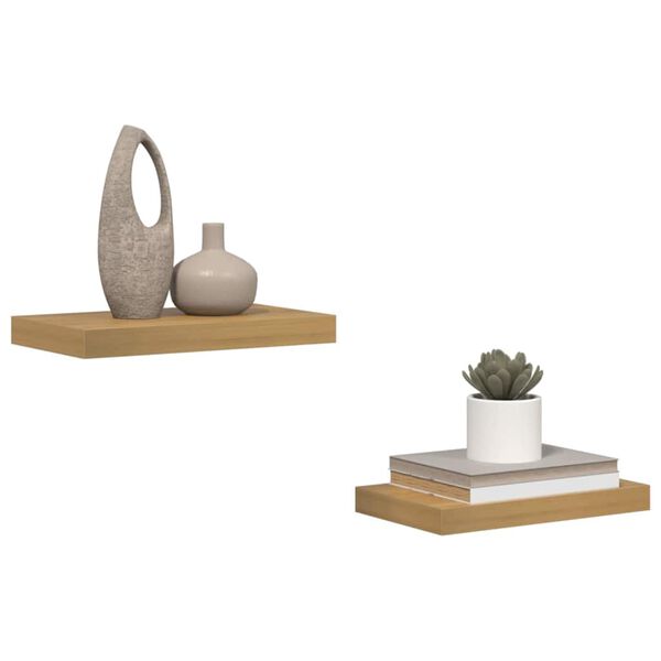 vidaXL Scaffale da parete 2 pcs Marrone 40 x 23,5 x 4 cm