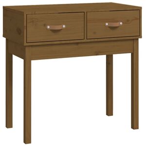 vidaXL Tavolo Consolle Ambra 76,5x40x75 cm in Legno Massello di Pino