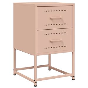 vidaXL Comodino Rosa 36x39x60,5 cm in Acciaio