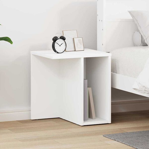 vidaXL Tavolino Bianco 37 x 32 x 40 cm Legno multistrato