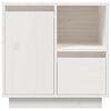 vidaXL Comodini 2 pz Bianco 50x34x50 cm in Legno Massello di Pino