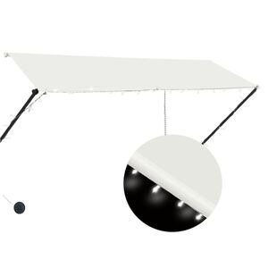 vidaXL Tenda da Sole Retrattile con LED 300x150 cm Crema