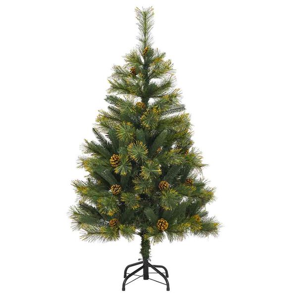 vidaXL Albero di Natale artificiale pieghevole con coni Verde 150 cm