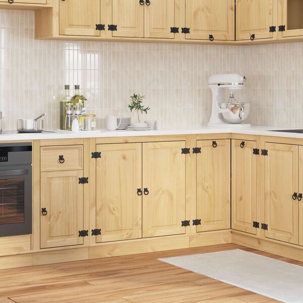 vidaXL Armadietto con porta Miele 80 x 46 x 81,5 cm Pino massello