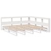 vidaXL Letto Libreria senza Materasso Bianco 200x200 cm Legno di Pino