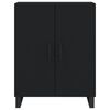 vidaXL Credenza Nera 69,5x34x180 cm in Legno Multistrato