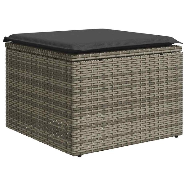 vidaXL Set Divano Giardino 2 pz con Cuscini Grigio Polyrattan Acacia
