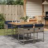 vidaXL Set da Pranzo da Giardino 5 pz con Cuscini in Polyrattan Grigio