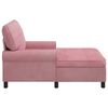 vidaXL Chaise Lounge con cuscino Rosa 91 x 157 x 91 cm Velluto