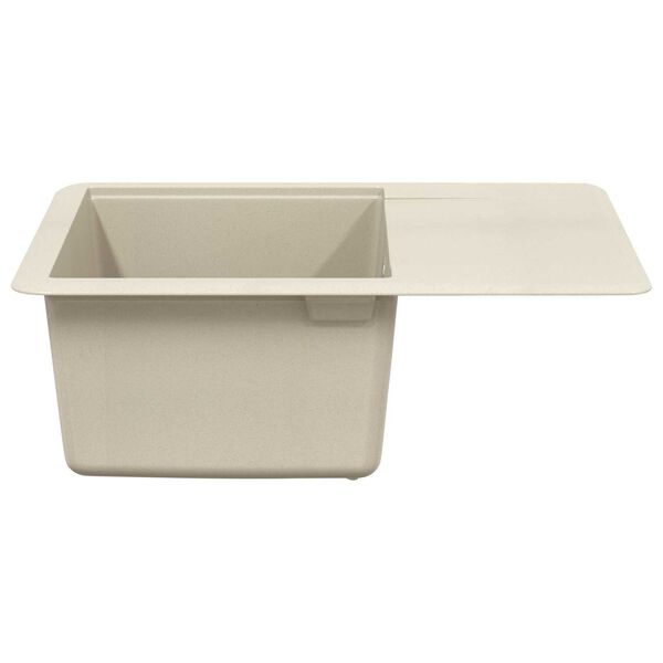 vidaXL Lavello Beige 560 x 460 mm 80% Quarzo e 20% Resina