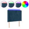 vidaXL Testiera a LED Blu Scuro 83x16x118/128 cm in Velluto