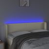 vidaXL Testiera a LED Crema 147x16x78/88 cm in Similpelle