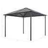 vidaXL Gazebo con Tettuccio in Alluminio 3x3 m Antracite