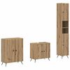 vidaXL Set di armadietti da bagno in 3 pezzi BREDA Rovere Artigianale