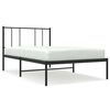 vidaXL Giroletto con Testiera in Metallo Nero 75x190 cm