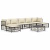 vidaXL Set Divani da Giardino 8 pz con Cuscini Antracite in Polyrattan